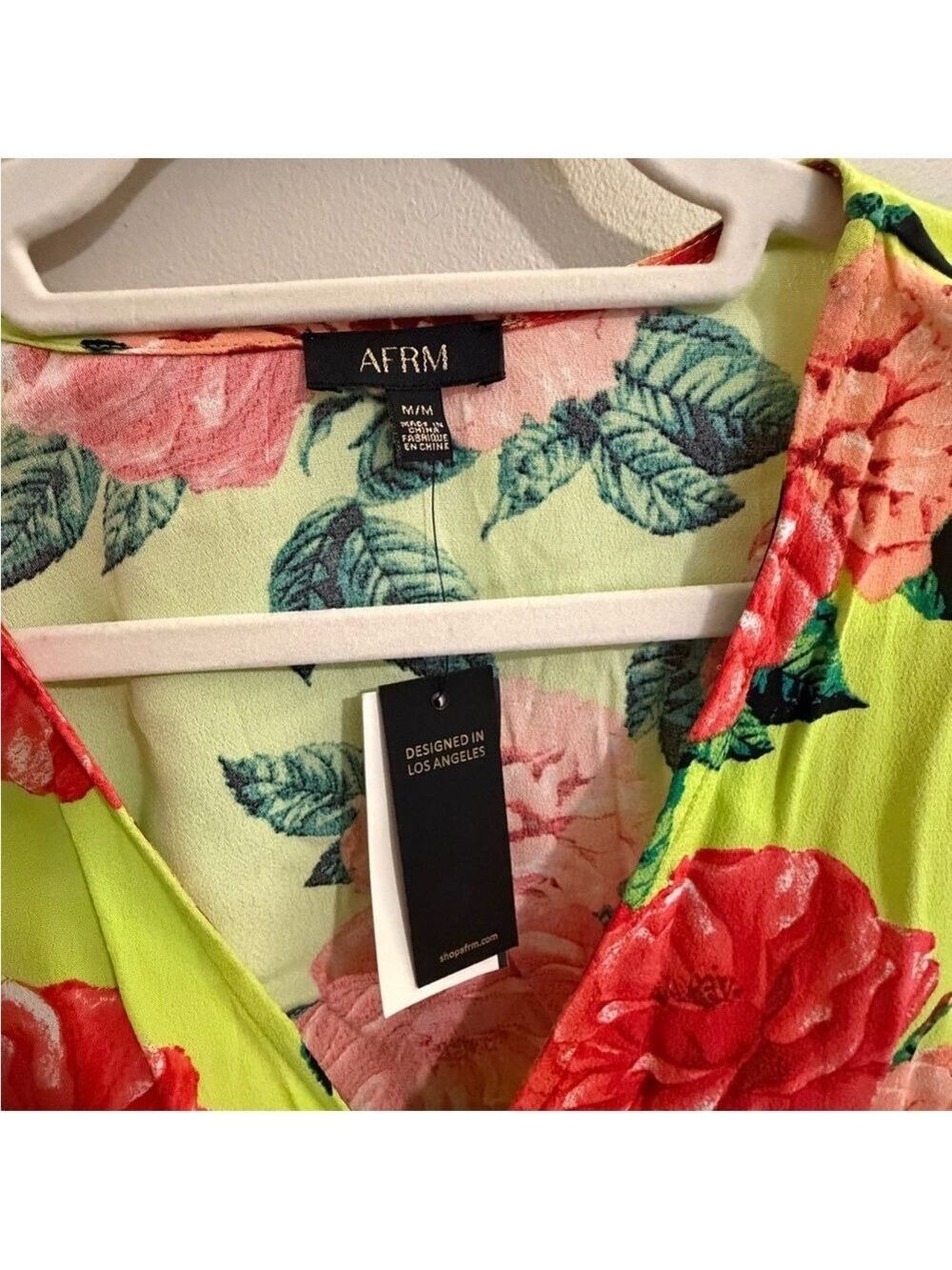AFRM Floral Tie Front Top - Picture 10 of 10
